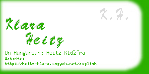 klara heitz business card